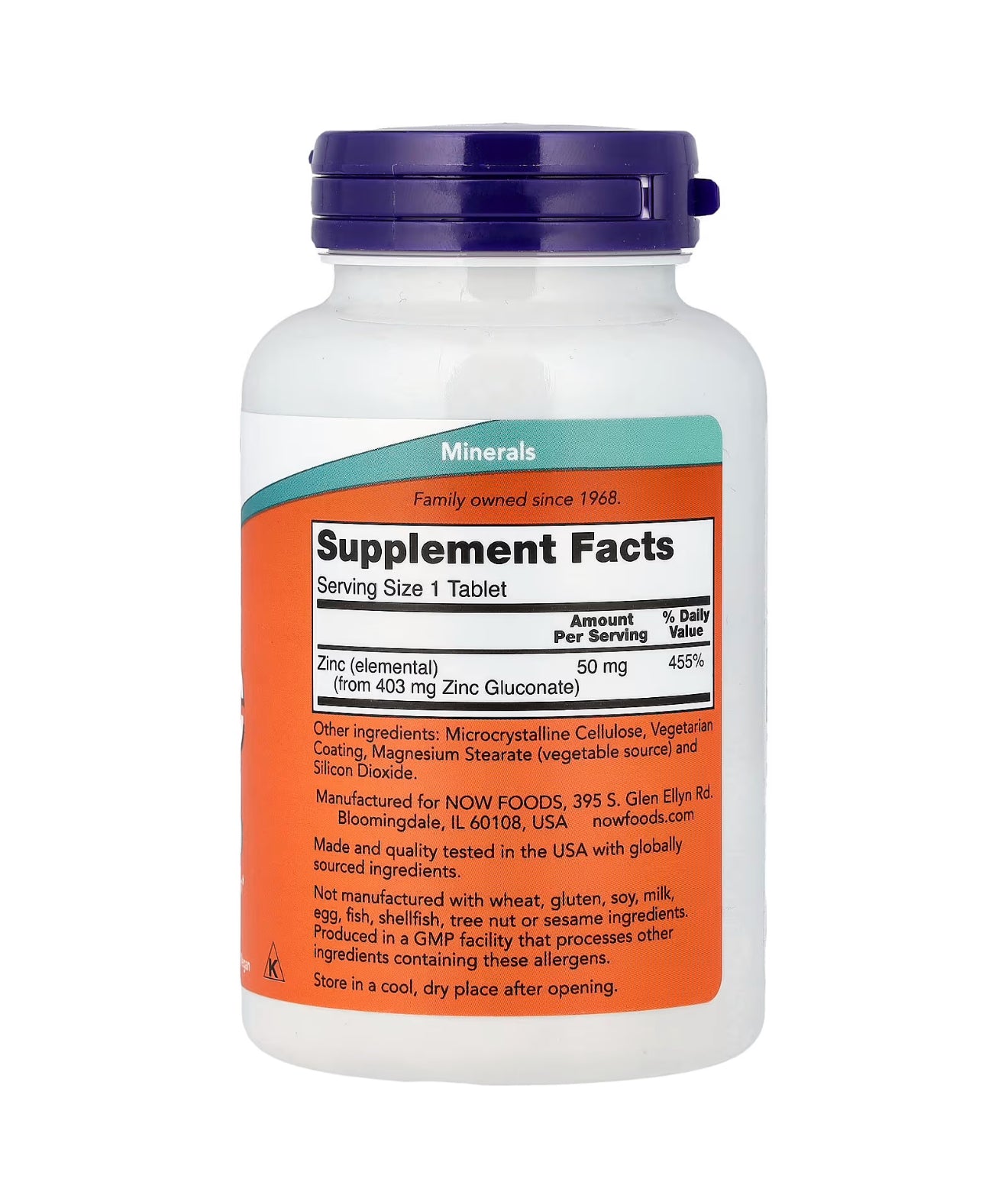 Zinc Gluconate 50 mg – NOW Foods